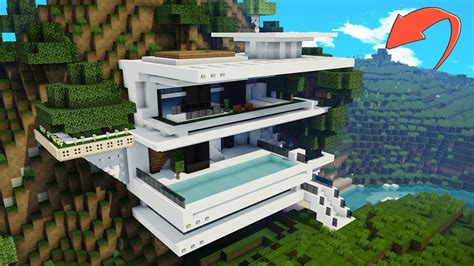 cliff houses minecraft|minecraft cliff house modern mansion.